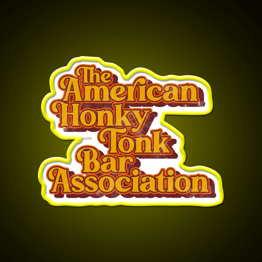American Honky Tonk Bar Assoc Music Whiskey Drink Bar Led Neon Sign Rgb Color - Shineneon