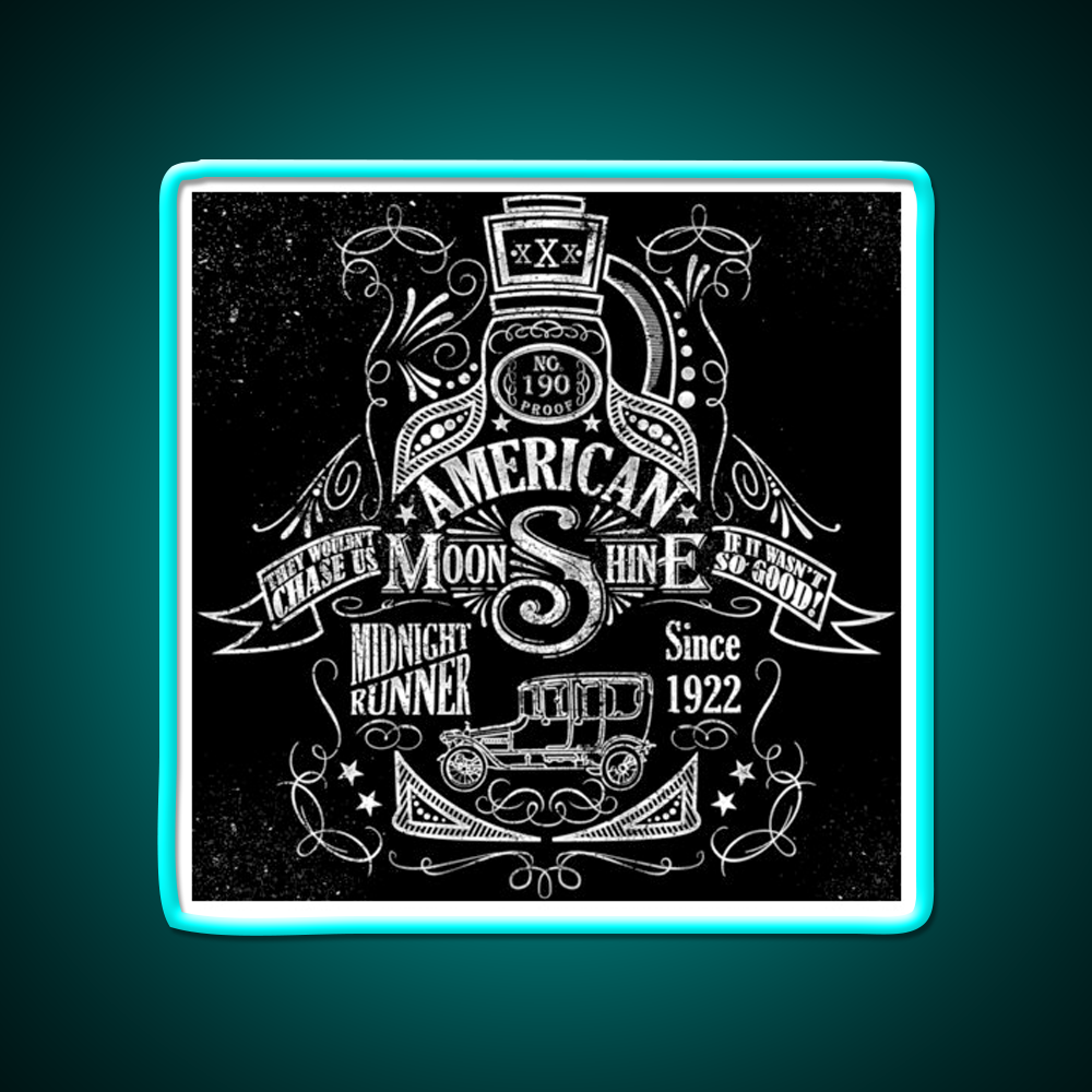 American Moonshine Vintage Whiskey Drink Bar Led Neon Sign Rgb Color