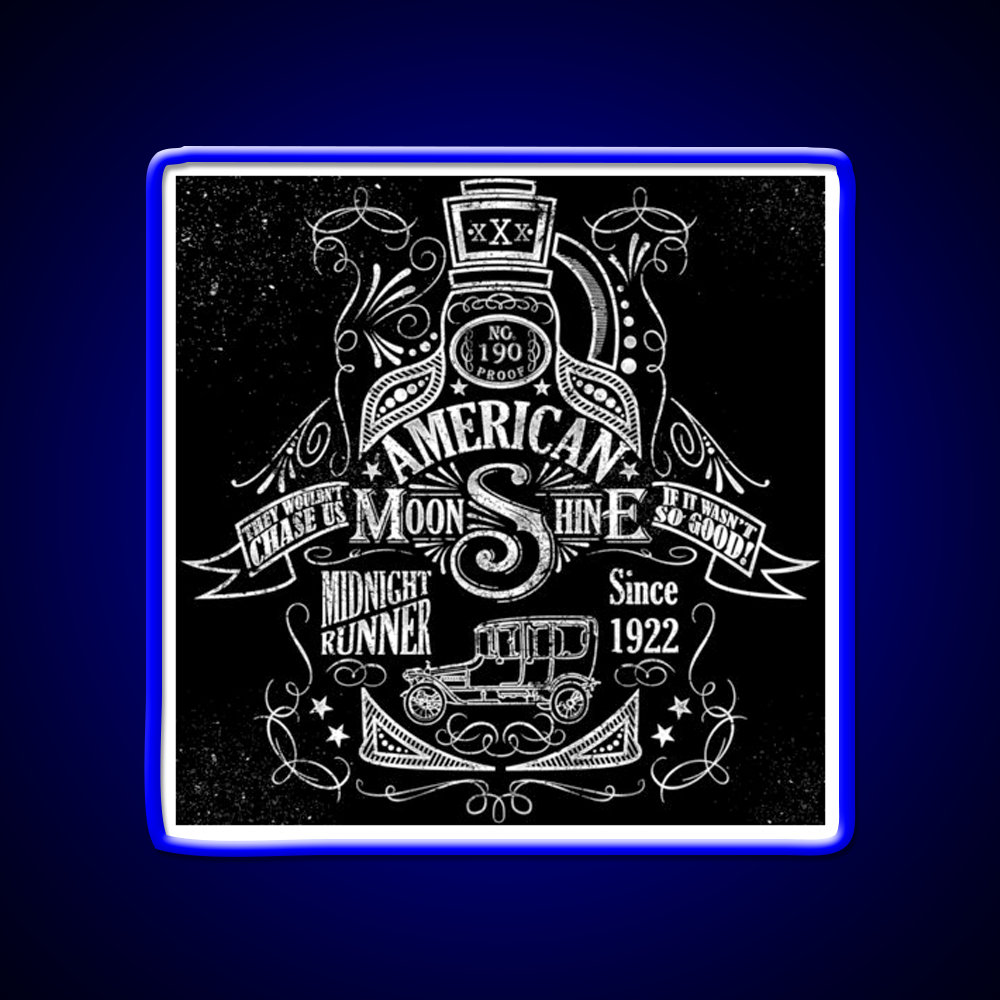 American Moonshine Vintage Whiskey Drink Bar Led Neon Sign Rgb Color