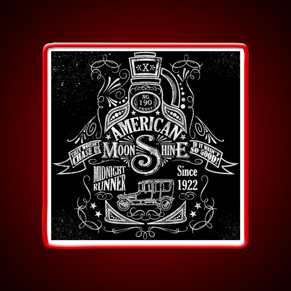 American Moonshine Vintage Whiskey Drink Bar Led Neon Sign Rgb Color - Shineneon