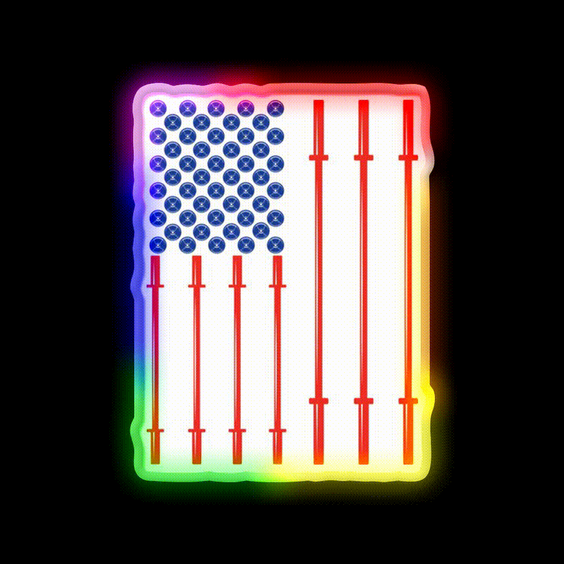 American Muscle Who Workout At The Gym Fitness Led Neon Sign Rgb Color