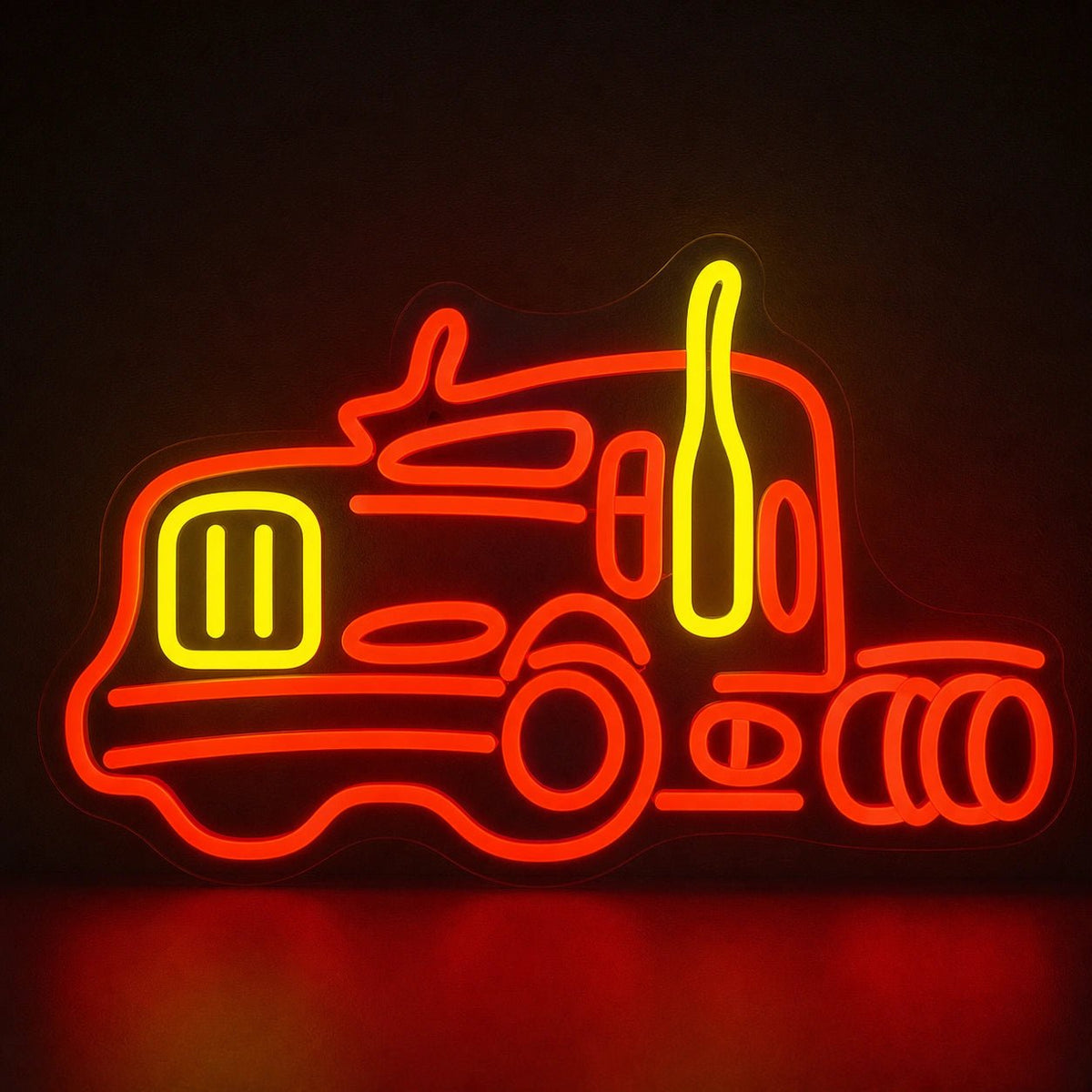 American Road Semi Truck Vintage LED Neon Sign - Shineneon
