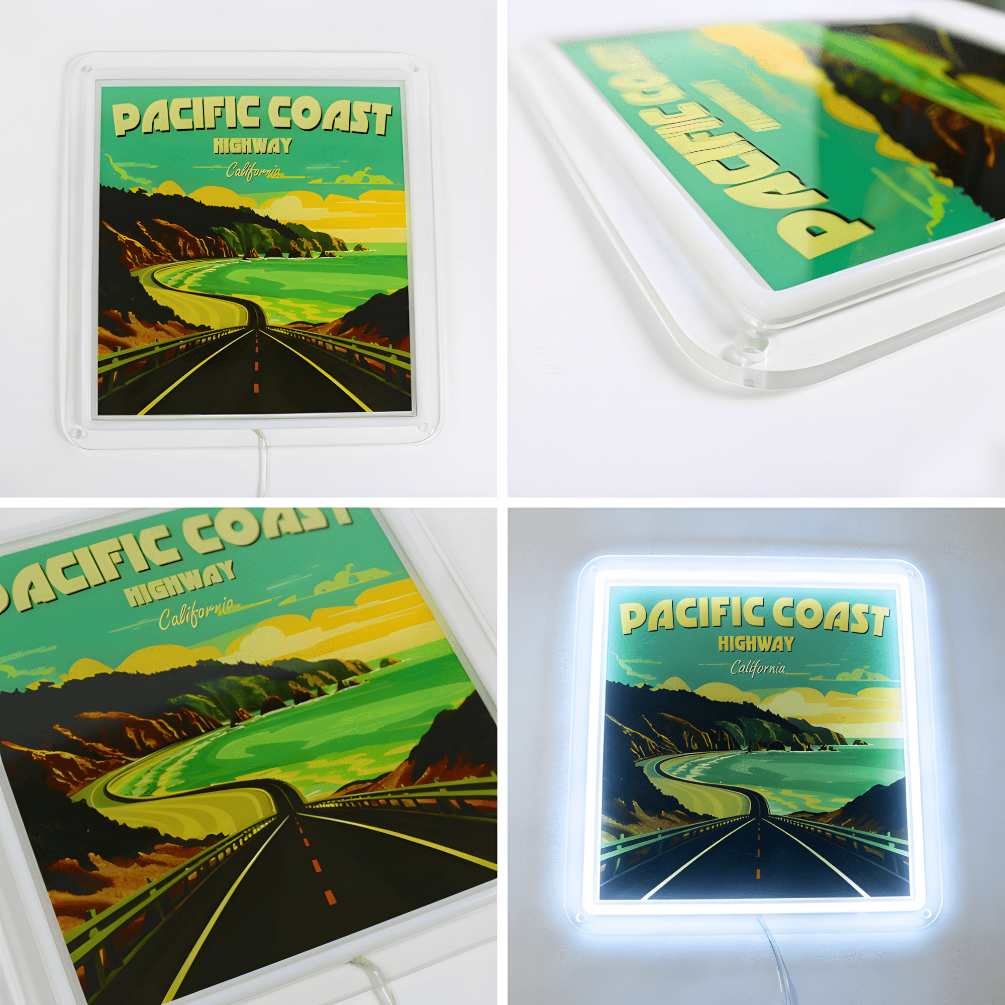 American Road Trip USB Neon Sign Highway Travel Wall Light Sign - Shineneon