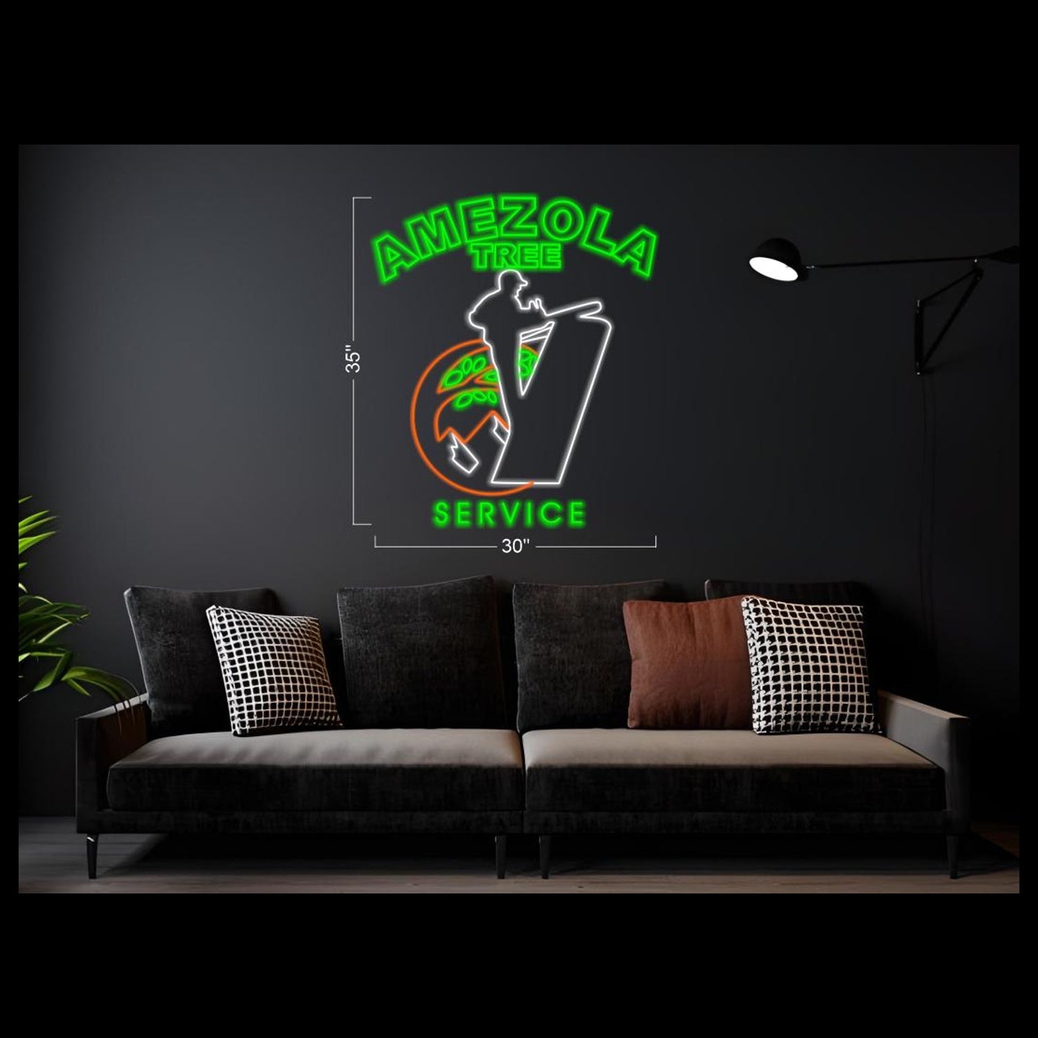 Amezola Tree Service Multi-Color Led Neon Sign For Indoor Brand Decor | Shineneon