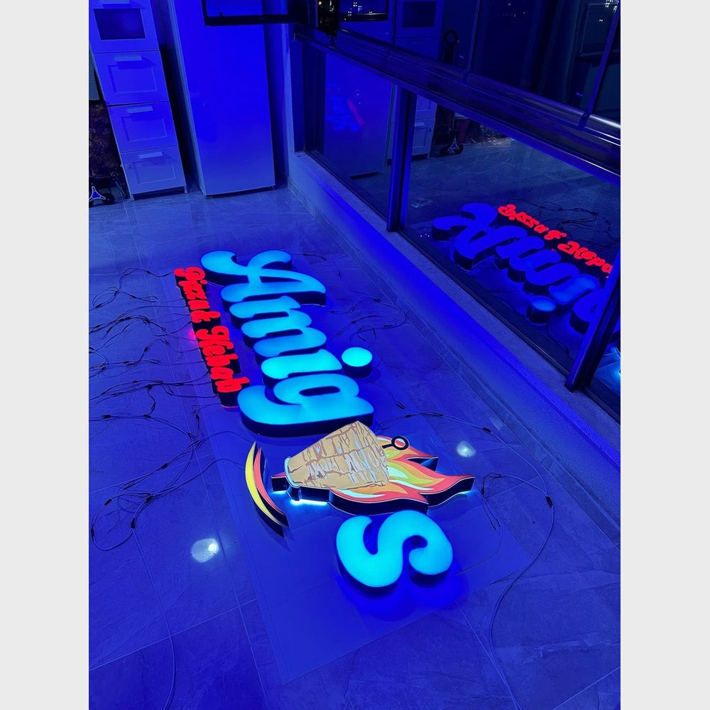 Amira Gourmet Shawarma 3D Frontlit Channel Letters Led Light Sign