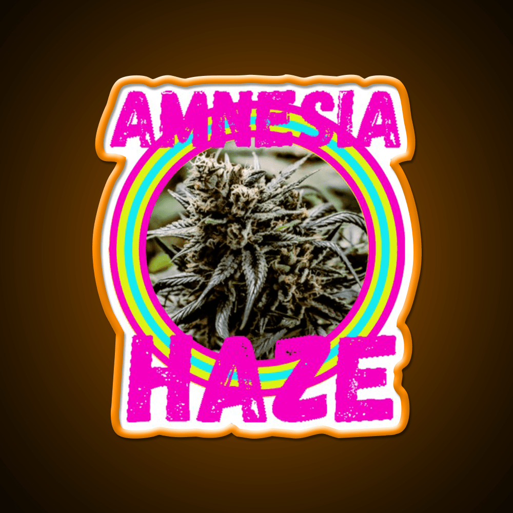 Amnesia Haze Trans 5 Hemp Inspired Green Leaf Led Neon Sign Rgb Color - Shineneon