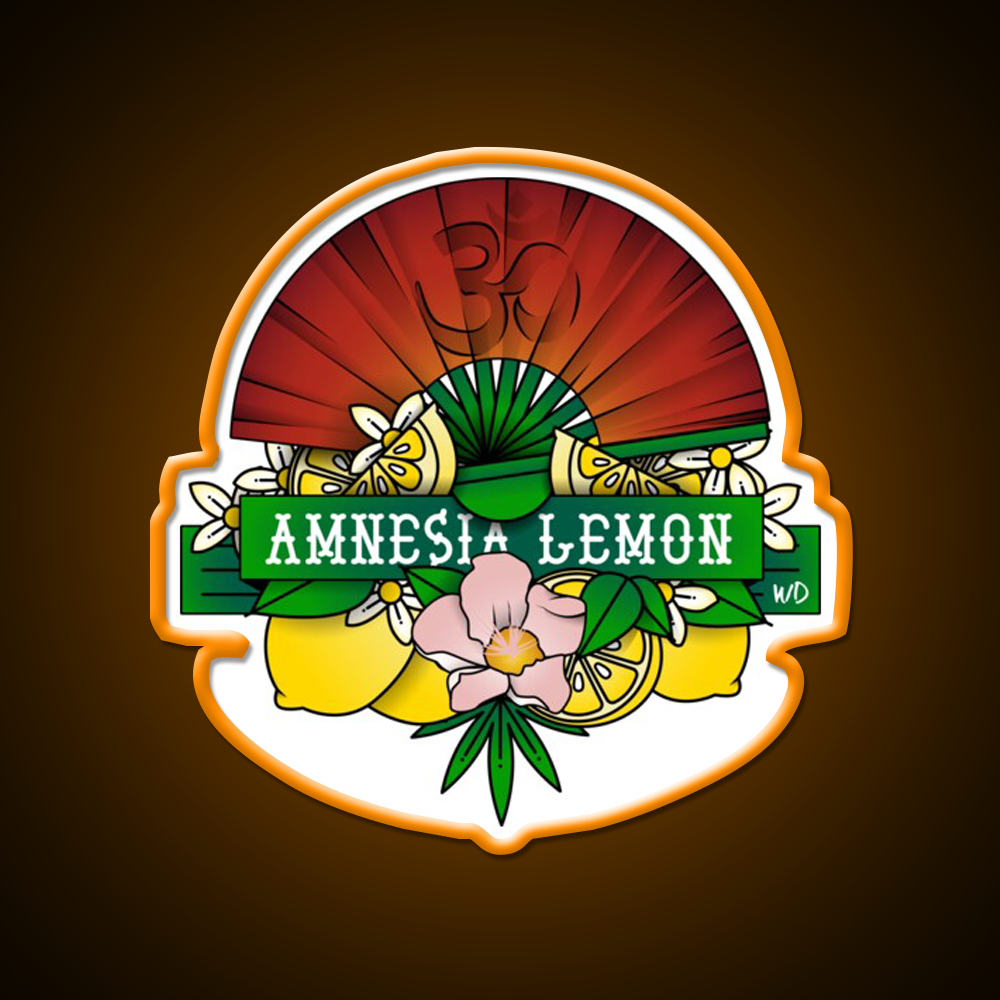Amnesia Lemon Hemp Inspired Green Leaf Led Neon Sign Rgb Color - LED neon sign view 6