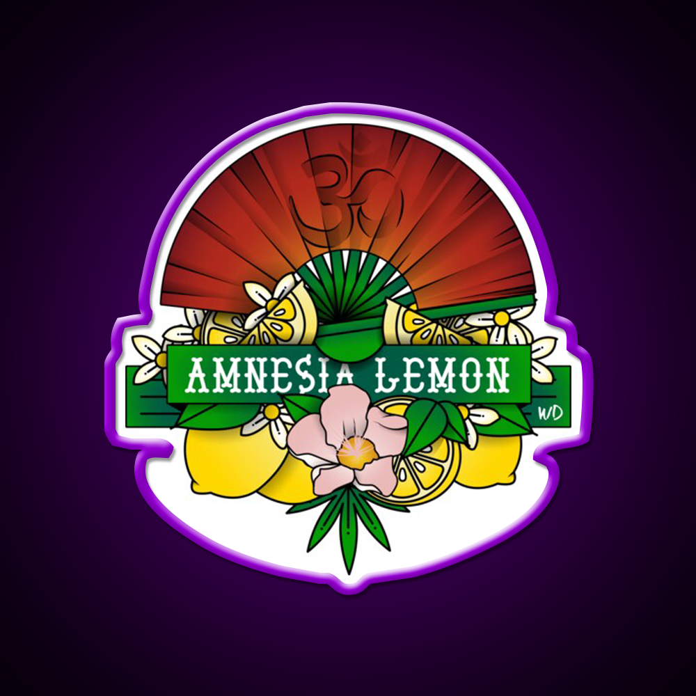 Amnesia Lemon Hemp Inspired Green Leaf Led Neon Sign Rgb Color - LED neon sign view 9