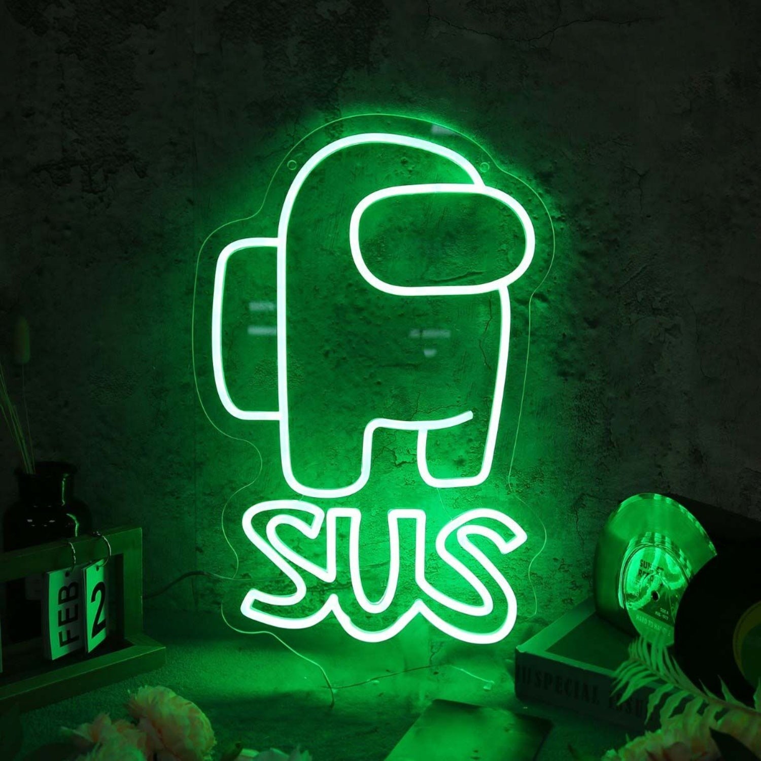 Among Us Sus Green Led Neon Sign - Shineneon