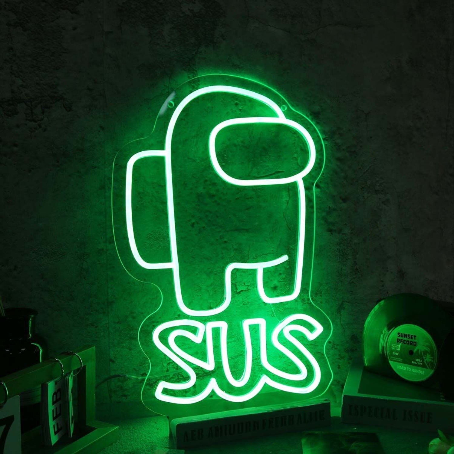 Among Us Sus Green Led Neon Sign - Shineneon