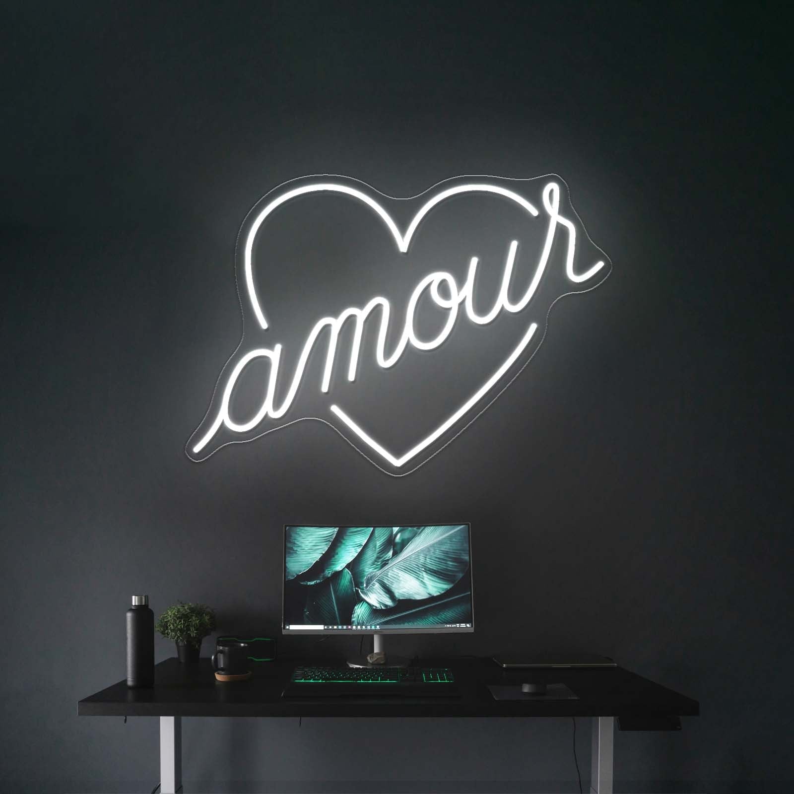 Amour Love Shape Led Neon Sign Wall Art - Shineneon