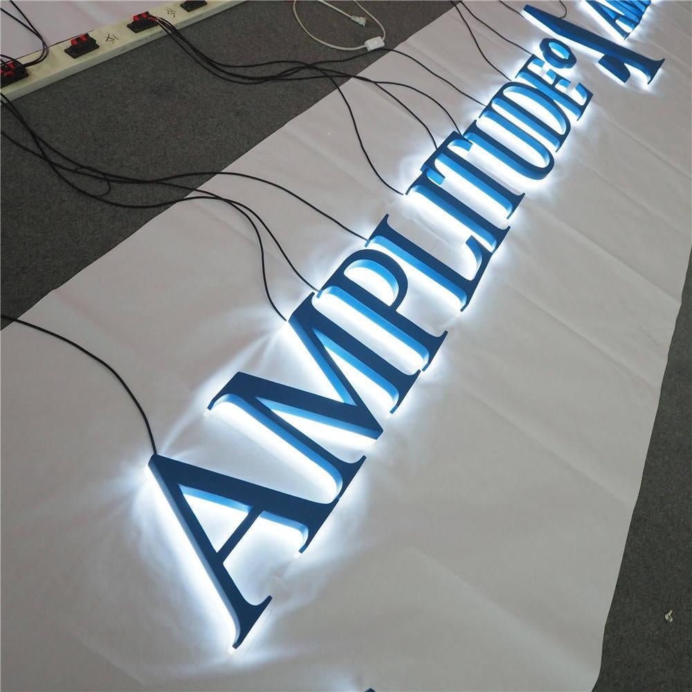 Amplitude 3D Backlit Letters Business Metal Led Sign - Shineneon