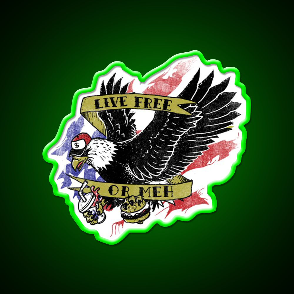 Amrica The Meh Fast Food Led Neon Sign For Burger Place Rgb Color