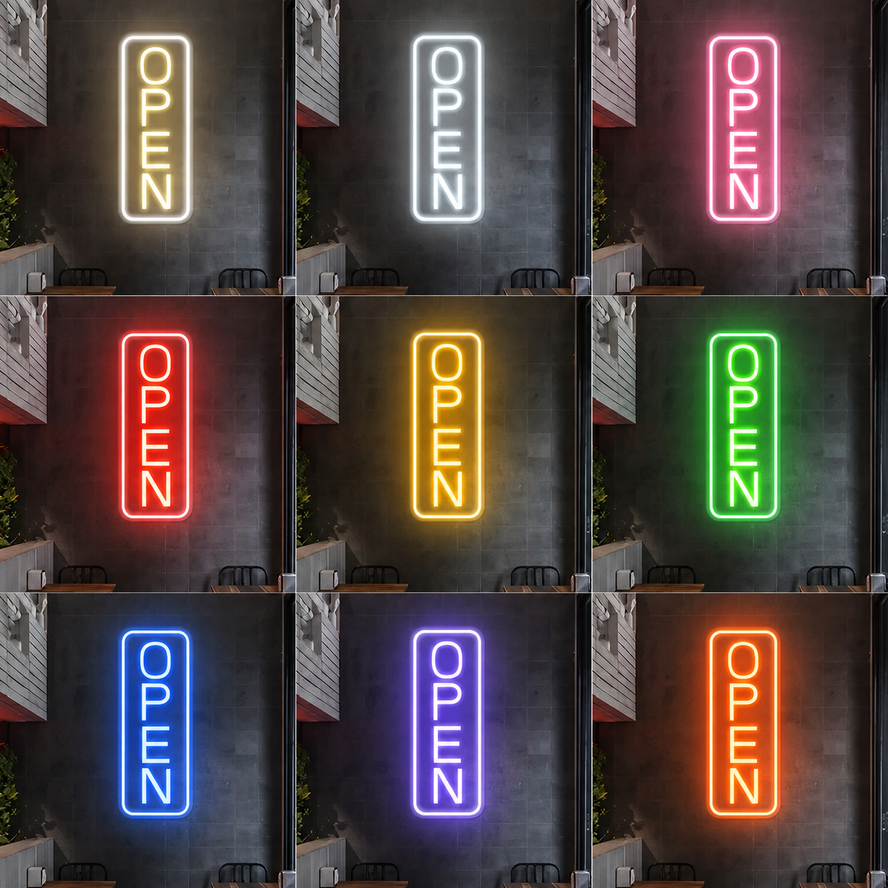 An Open Is Lit Wall Decor LED Neon Sign - 05 Color Grid