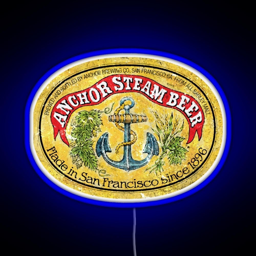 Anchor Steam Beer Rgb Led Neon Sign Pop Wall Art - Shineneon