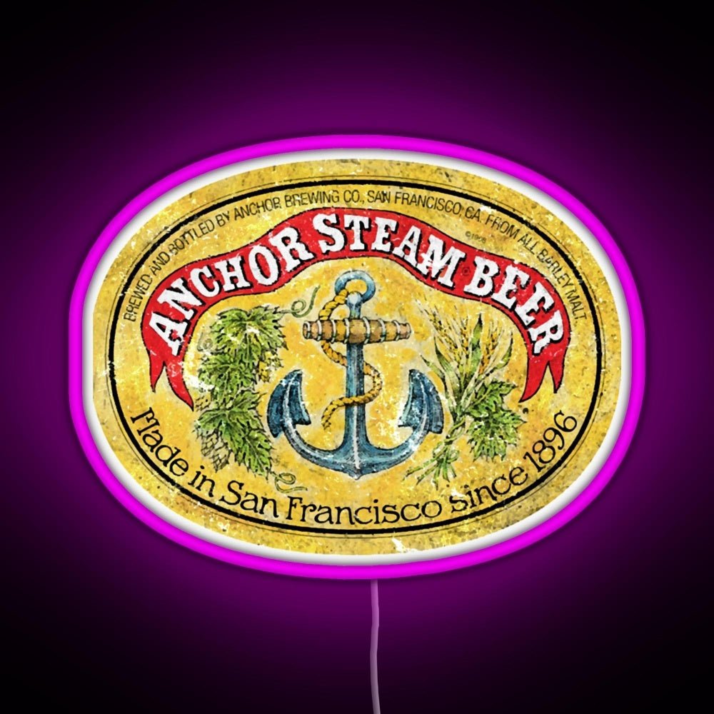 Anchor Steam Beer Rgb Led Neon Sign Pop Wall Art - Shineneon