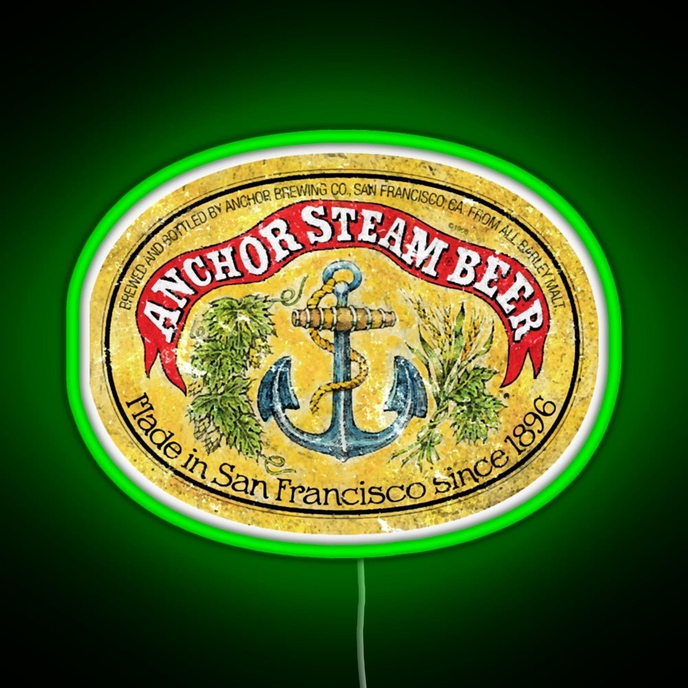 Anchor Steam Beer Rgb Led Neon Sign Pop Wall Art - Shineneon
