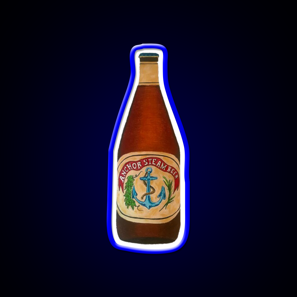 Anchor Steam Bottle Illustration Beer Bar Decor Led Neon Sign Rgb Color - LED neon sign view 5