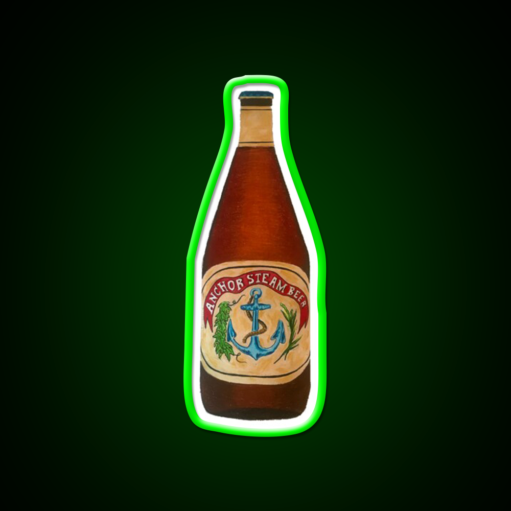 Anchor Steam Bottle Illustration Beer Bar Decor Led Neon Sign Rgb Color - LED neon sign view 8