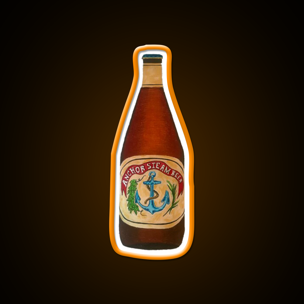 Anchor Steam Bottle Illustration Beer Bar Decor Led Neon Sign Rgb Color - LED neon sign view 6