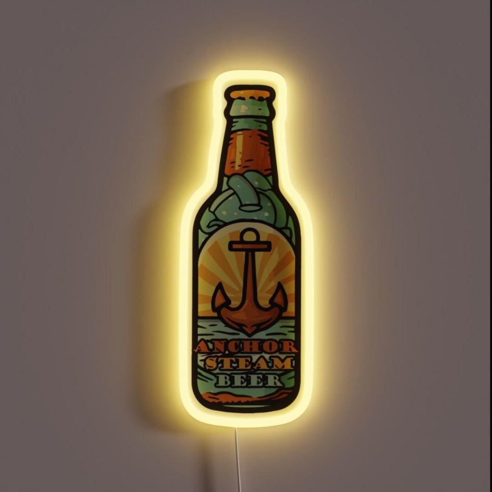 Anchor Steam Bottle Rgb Led Neon Sign Bar Wall Art - Shineneon