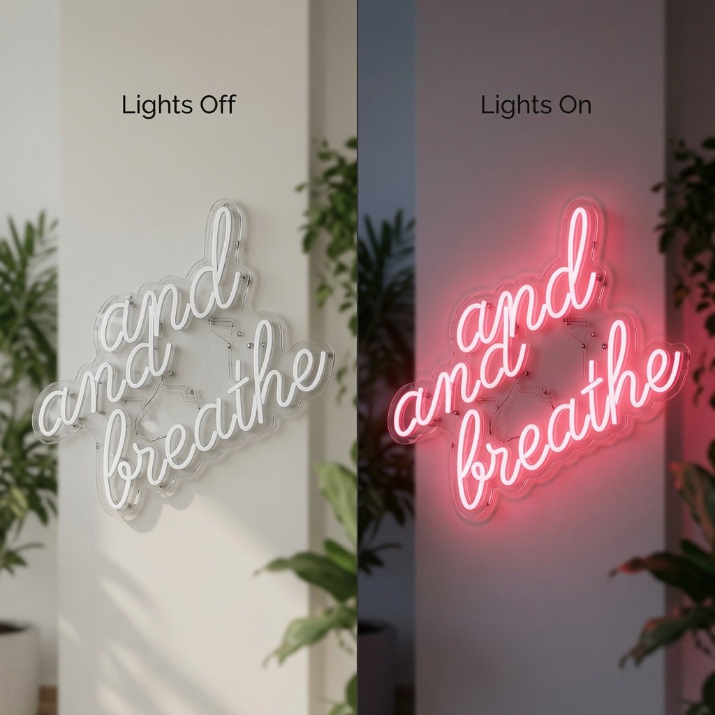 And Breathe LED Neon Sign Wall Decor - Shineneon