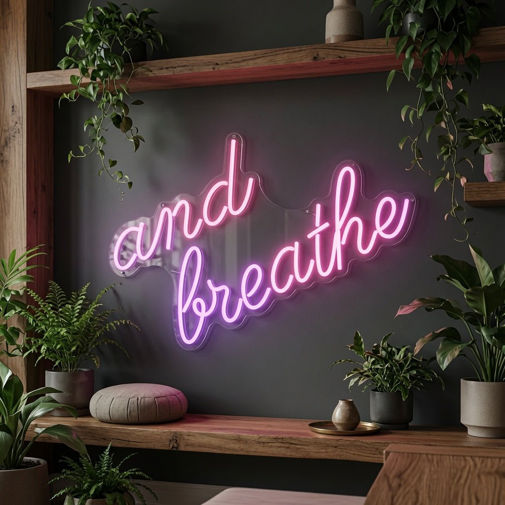 And Breathe LED Neon Sign Wall Decor - Shineneon