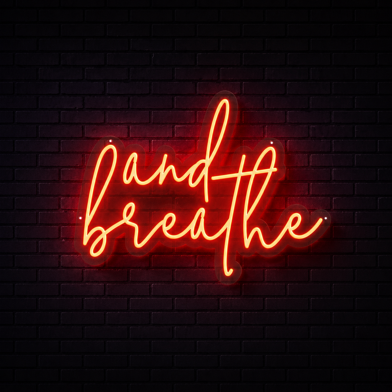 And Breathe Wall Decor LED Neon Sign - 01 Original Product Image