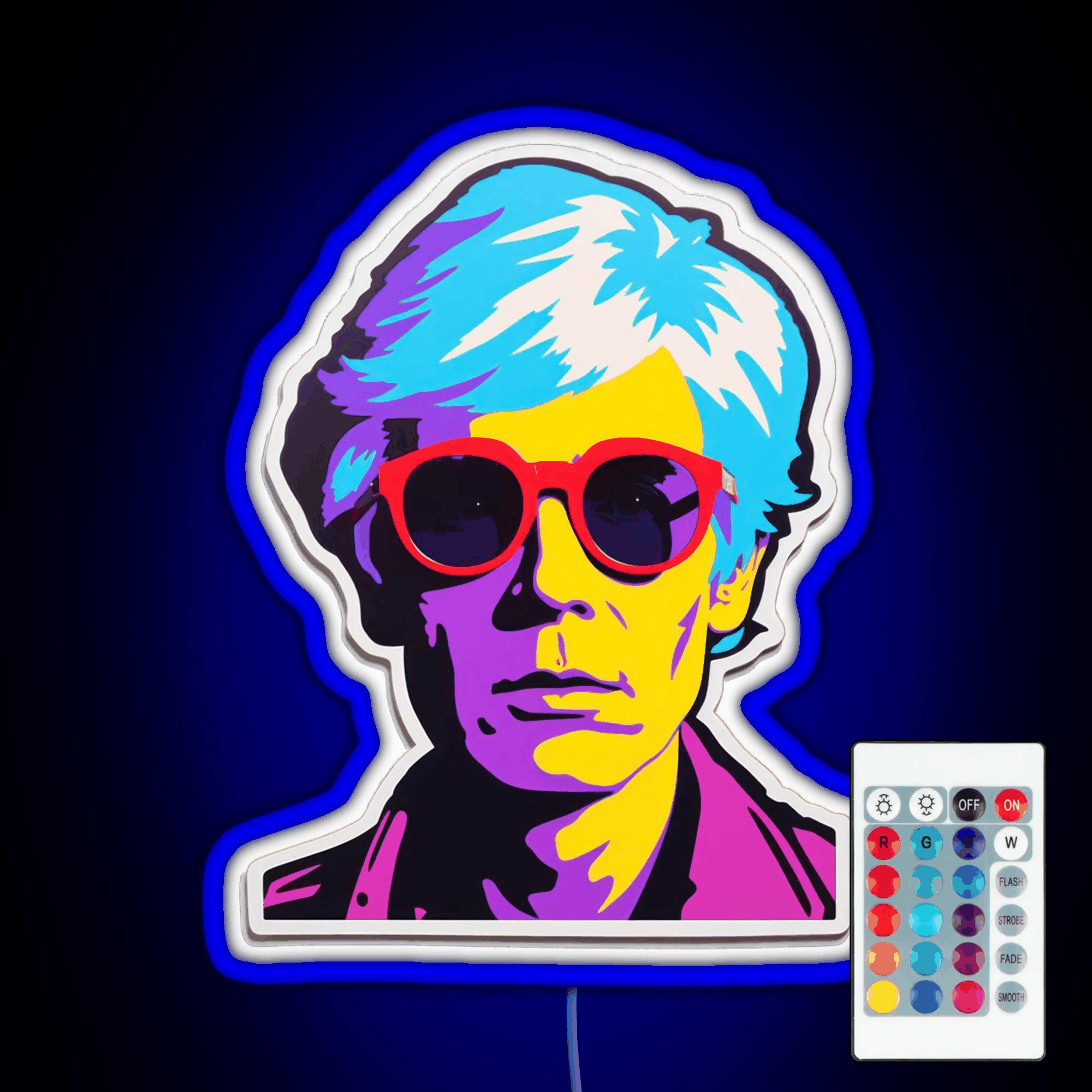 Andy Warhol Persona Rgb Led Neon Sign Pop Wall Art
