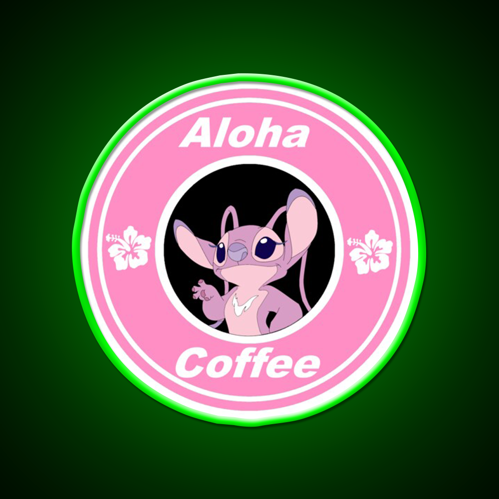 Angel Coffee Logo Cafe Led Neon Sign Espresso Bar Art Rgb Color