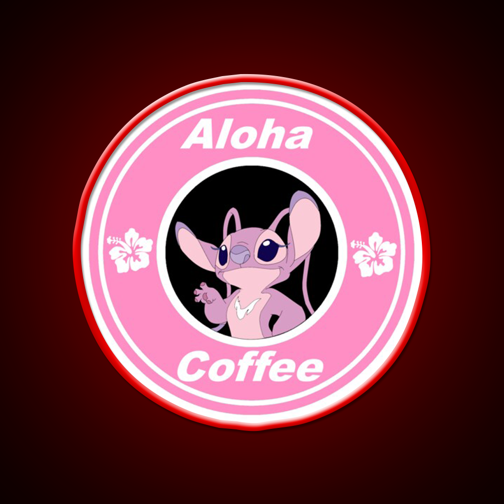 Angel Coffee Logo Cafe Led Neon Sign Espresso Bar Art Rgb Color