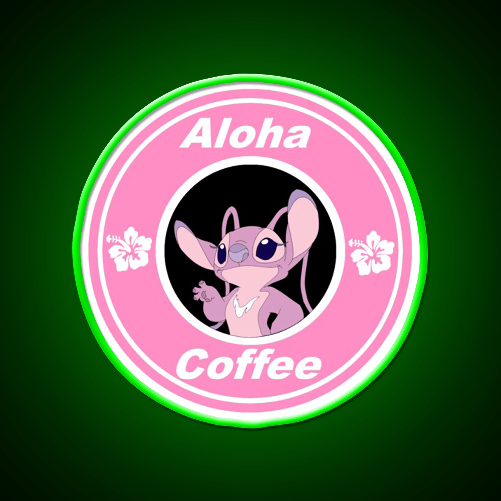 Angel Coffee Logo Cafe Led Neon Sign Espresso Bar Art Rgb Color - Shineneon