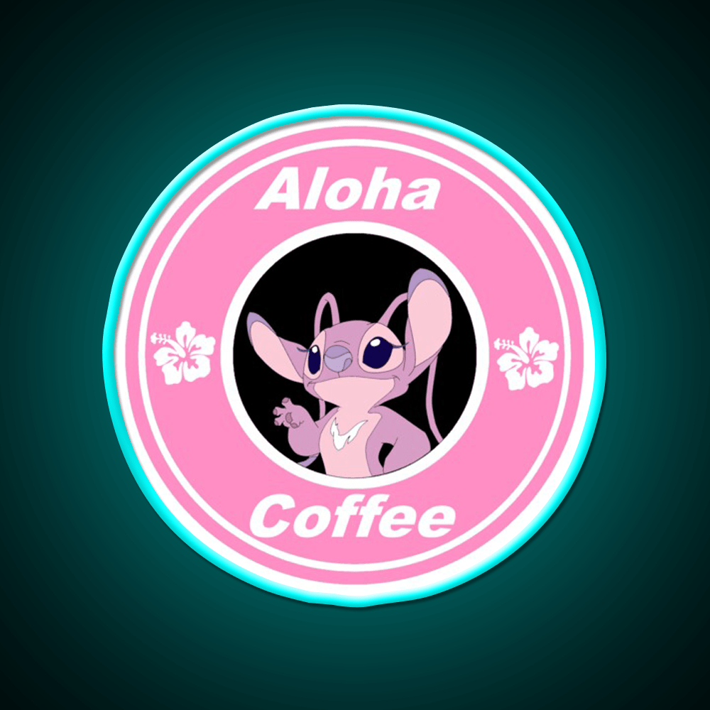 Angel Coffee Logo Cafe Led Neon Sign Espresso Bar Art Rgb Color - Shineneon