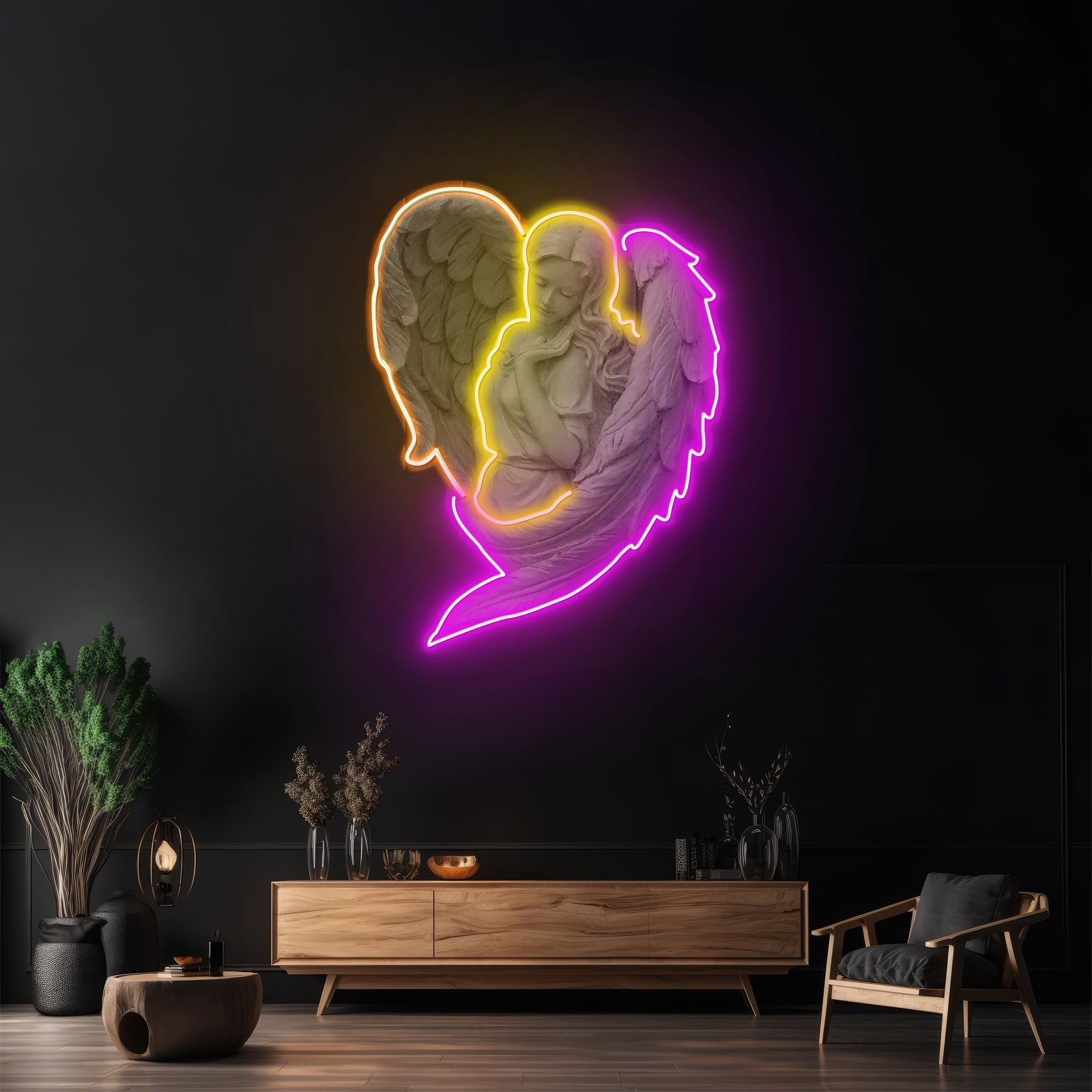 Angel Led Neon Artwork For Sale For Sale - Shineneon