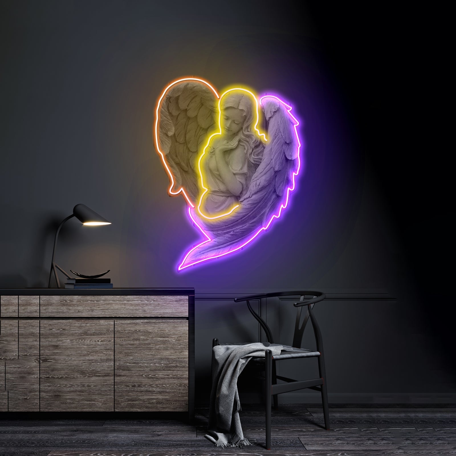 Angel Led Neon Artwork For Sale For Sale - Shineneon