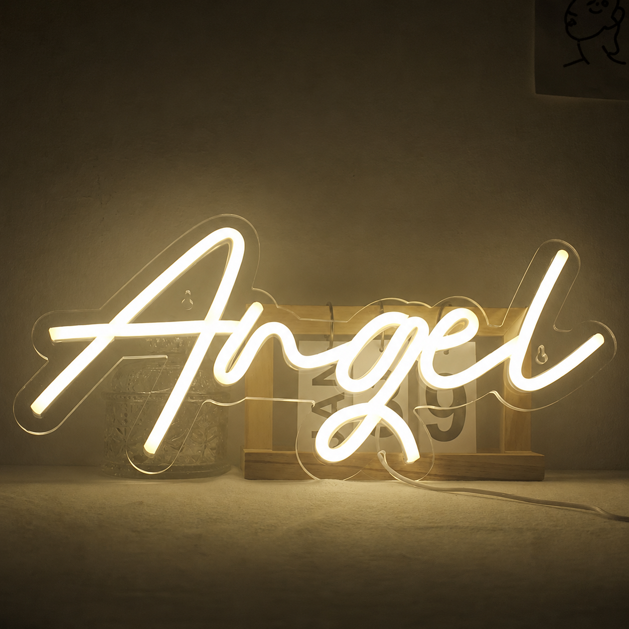 Angel LED Neon Sign Bedroom Wall Art - 01 Original Product Image
