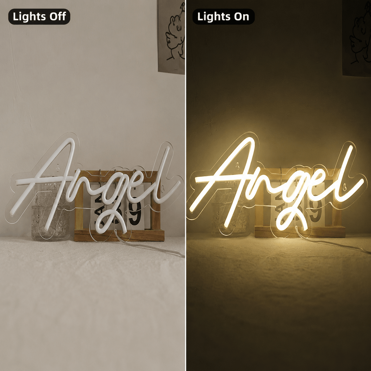 Angel LED Neon Sign Bedroom Wall Art - Shineneon