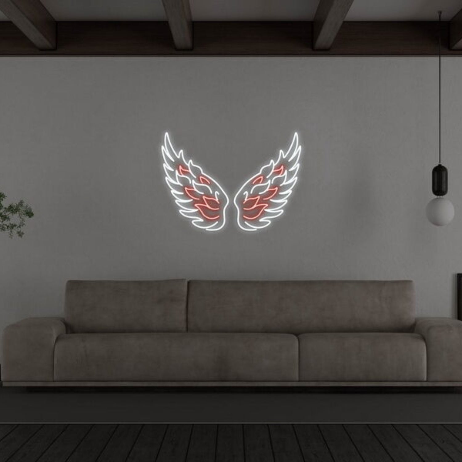 Angel Wings Led Neon Sign Fspiritual And Peaceful Ambiances - Shineneon