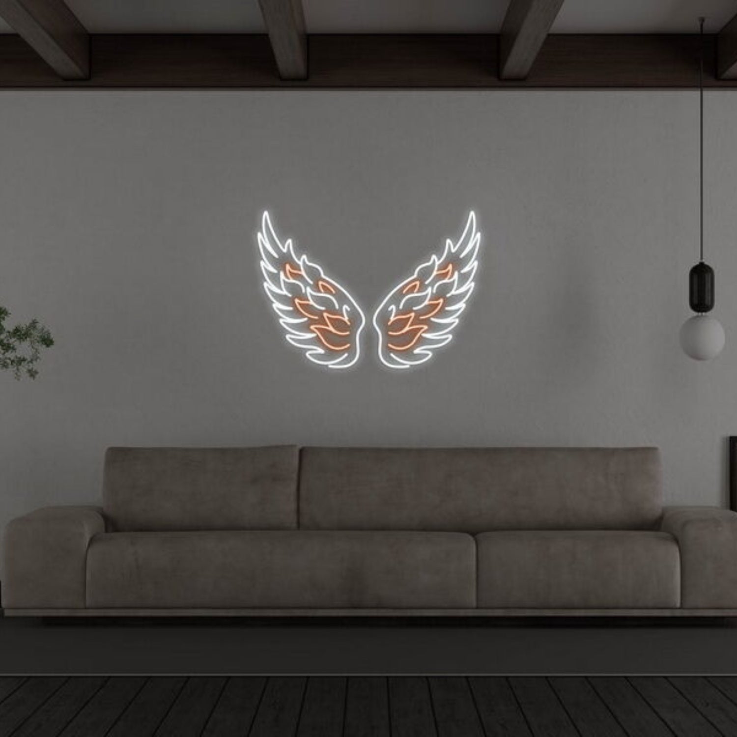 Angel Wings Led Neon Sign Fspiritual And Peaceful Ambiances - Shineneon
