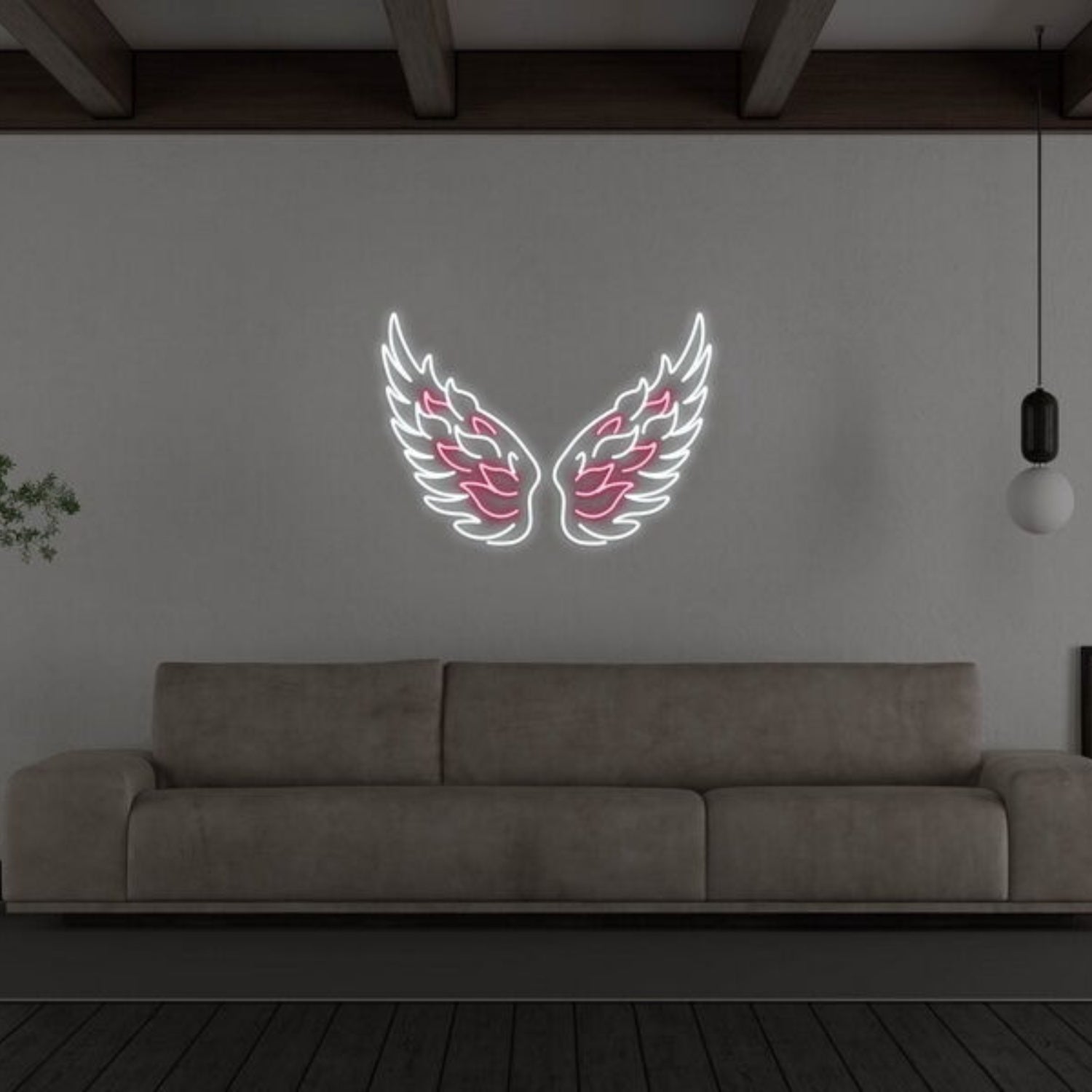 Angel Wings Led Neon Sign Fspiritual And Peaceful Ambiances - Shineneon