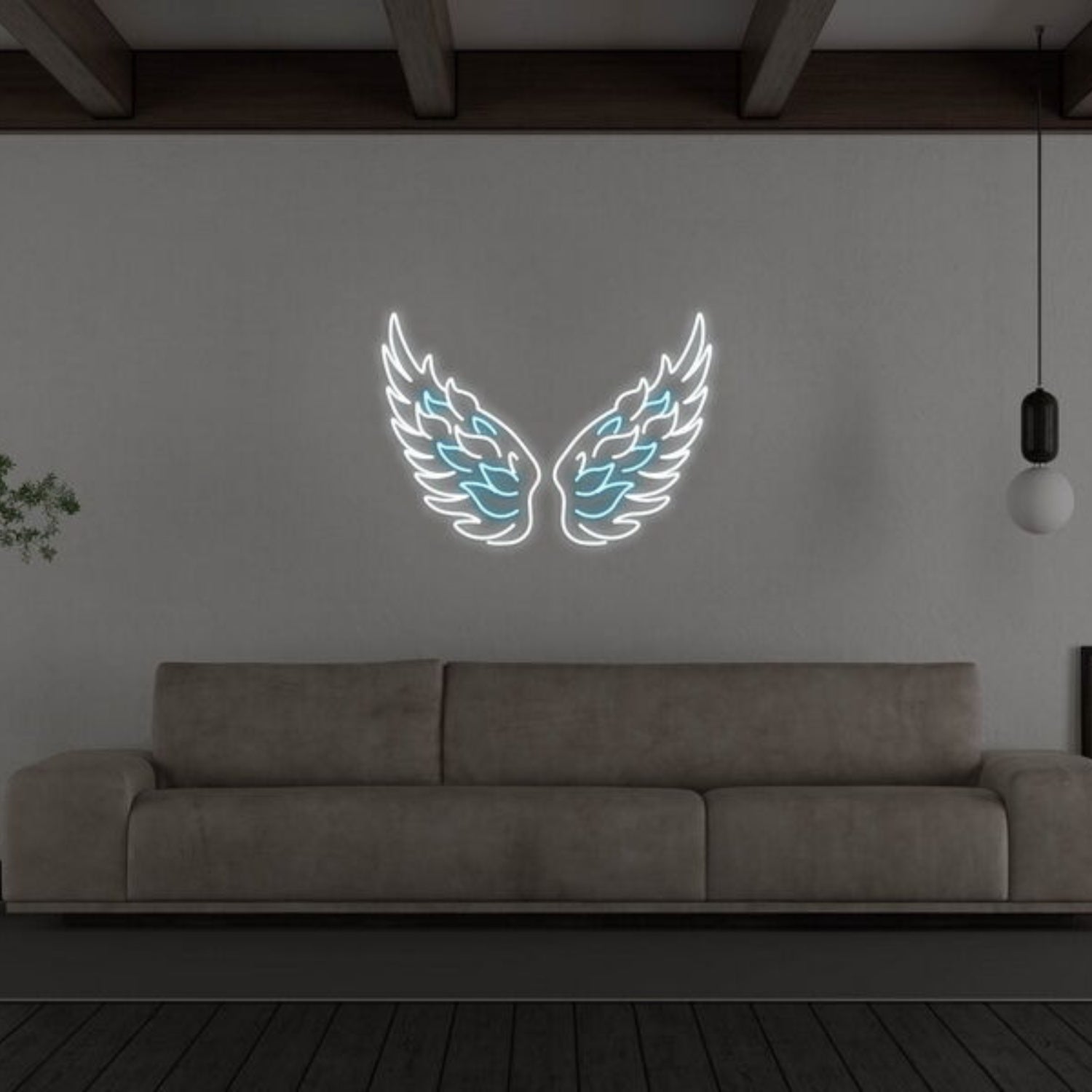 Angel Wings Led Neon Sign Fspiritual And Peaceful Ambiances - Shineneon