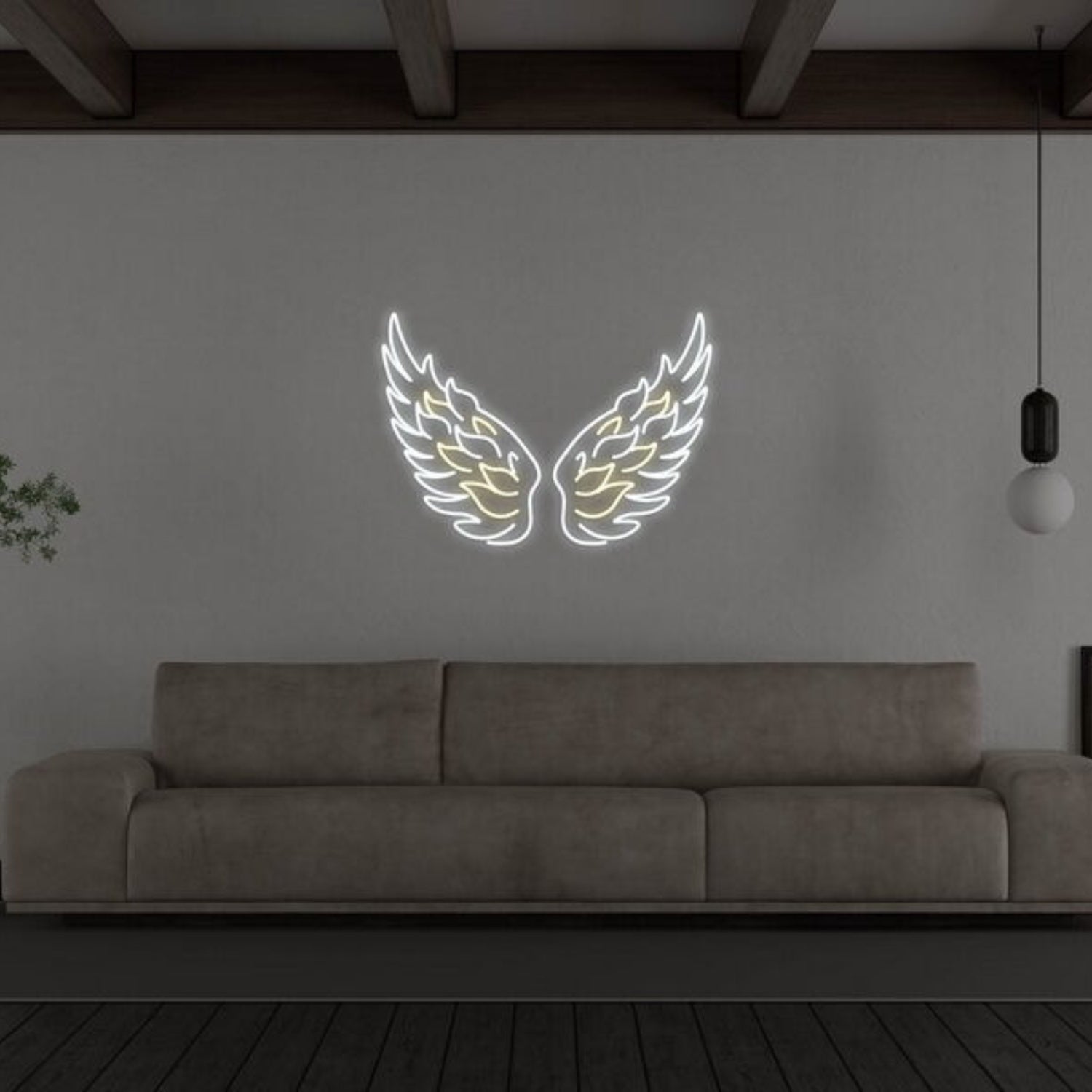 Angel Wings Led Neon Sign Fspiritual And Peaceful Ambiances - Shineneon