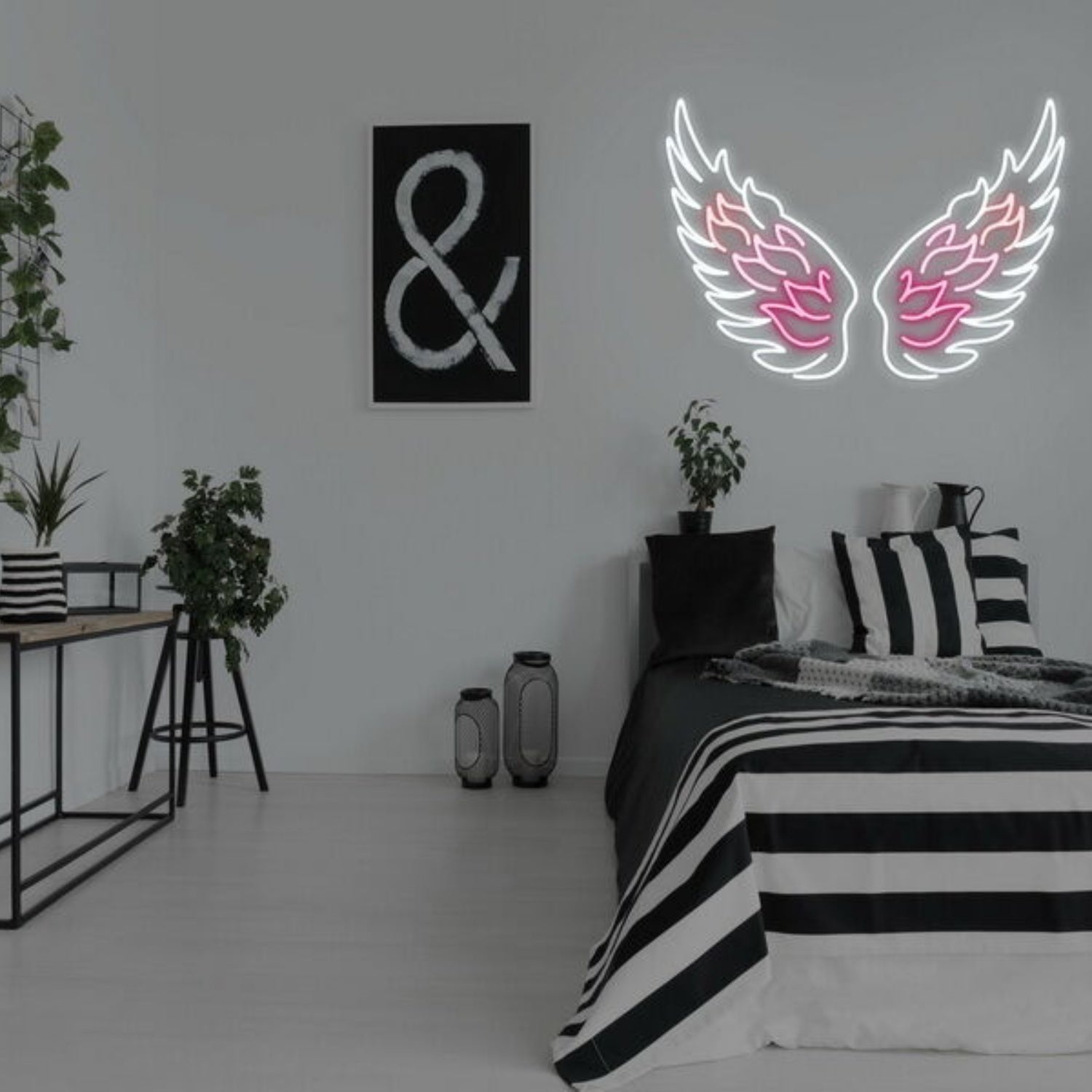 Angel Wings Led Neon Sign Fspiritual And Peaceful Ambiances - Shineneon