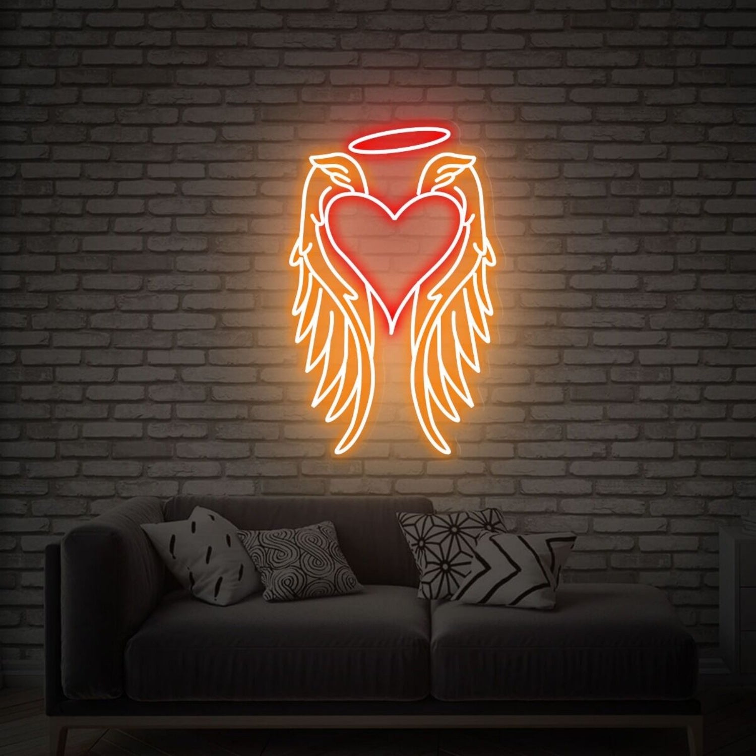 Angel Wings Led Neon Sign Led Light Sign Fa Divine Touch - Shineneon