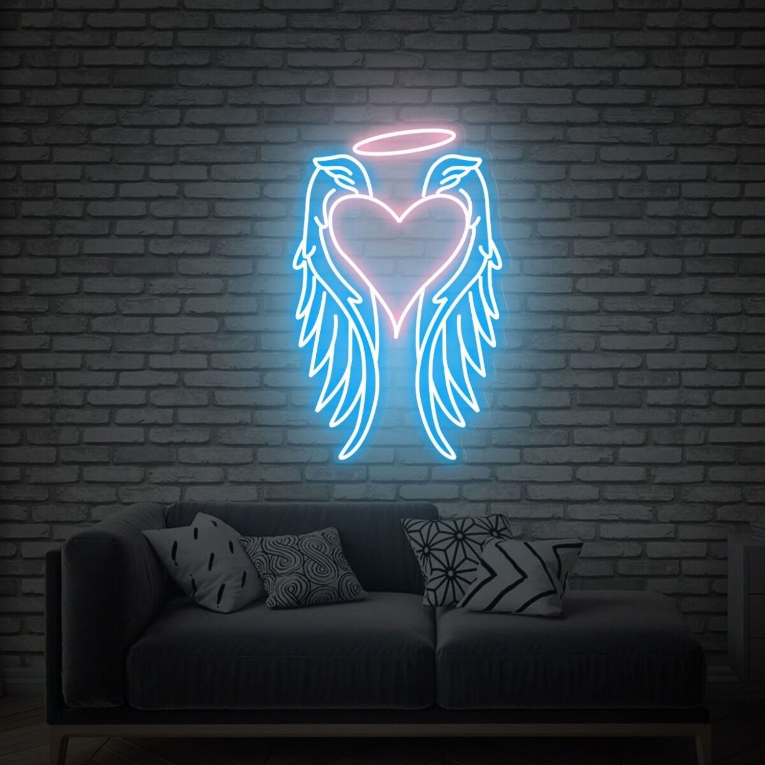 Angel Wings Led Neon Sign Led Light Sign Fa Divine Touch - Shineneon
