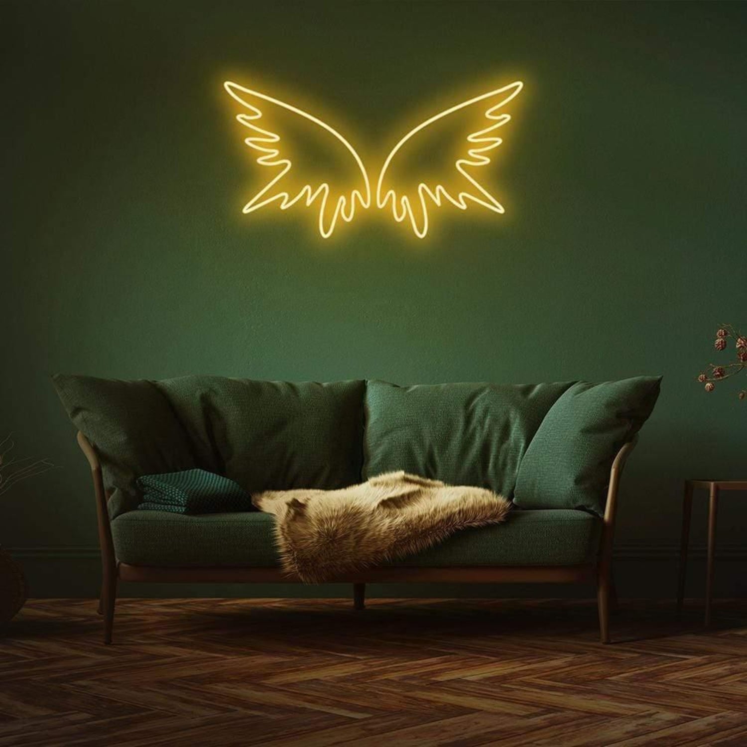 Angel Wings Pink Purple Led Neon Sign For Modern Living Room Decor | Shineneon