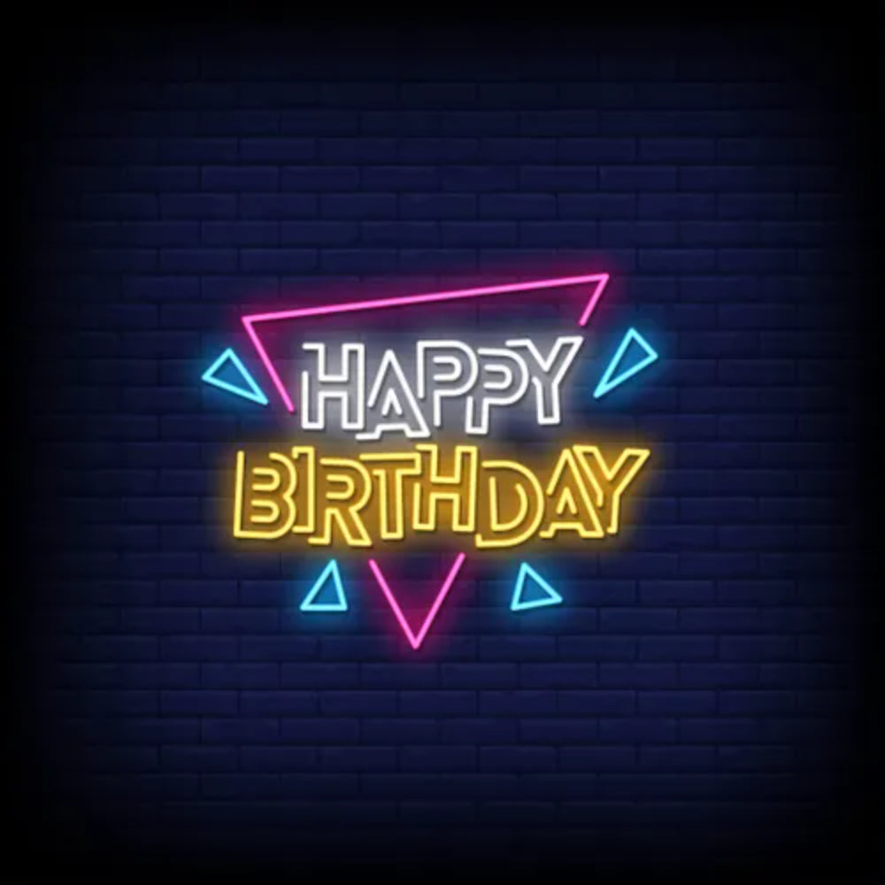 Angles Happy Birthday Led Neon Sign | Shineneon