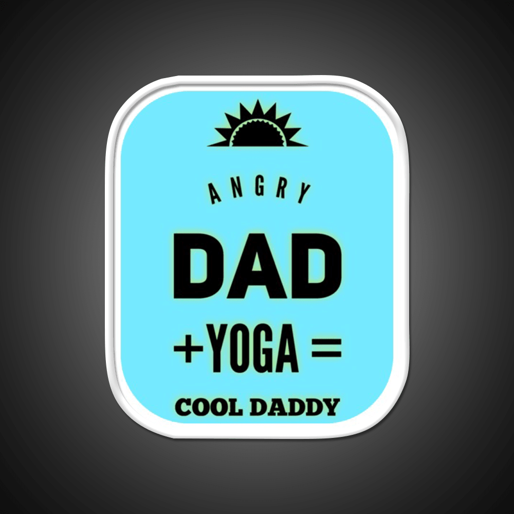 Angry Dad Yoga Cool Daddy Yoga Led Neon Sign For Wellness Space Rgb Color - Shineneon