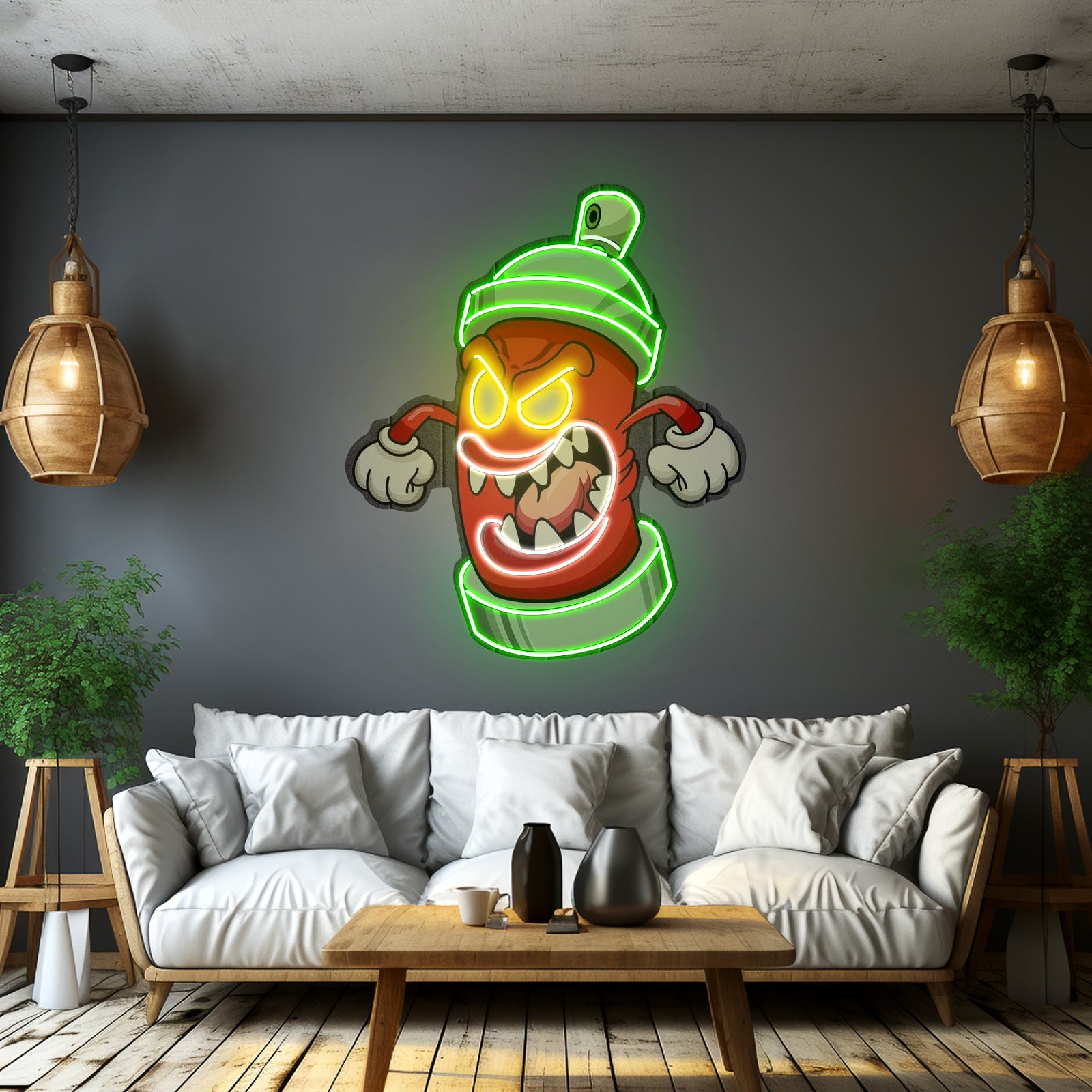 Angry Fire Hydrant Custom Led Signs Artwork For Sale