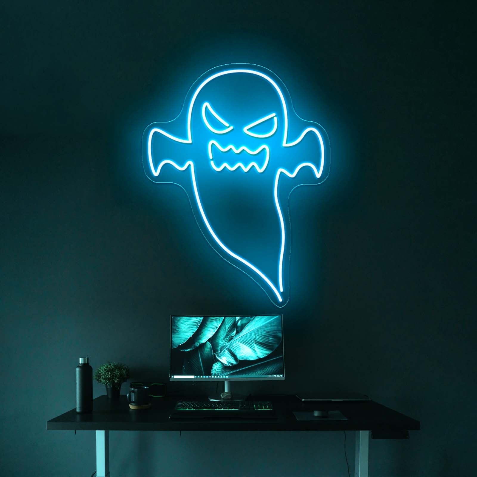 Angry Ghost Happy Halloween Neon Sign - Shineneon